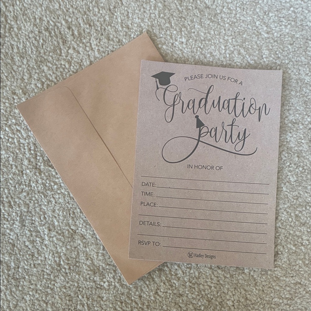 Graduation Party Invitations w Envelopes
